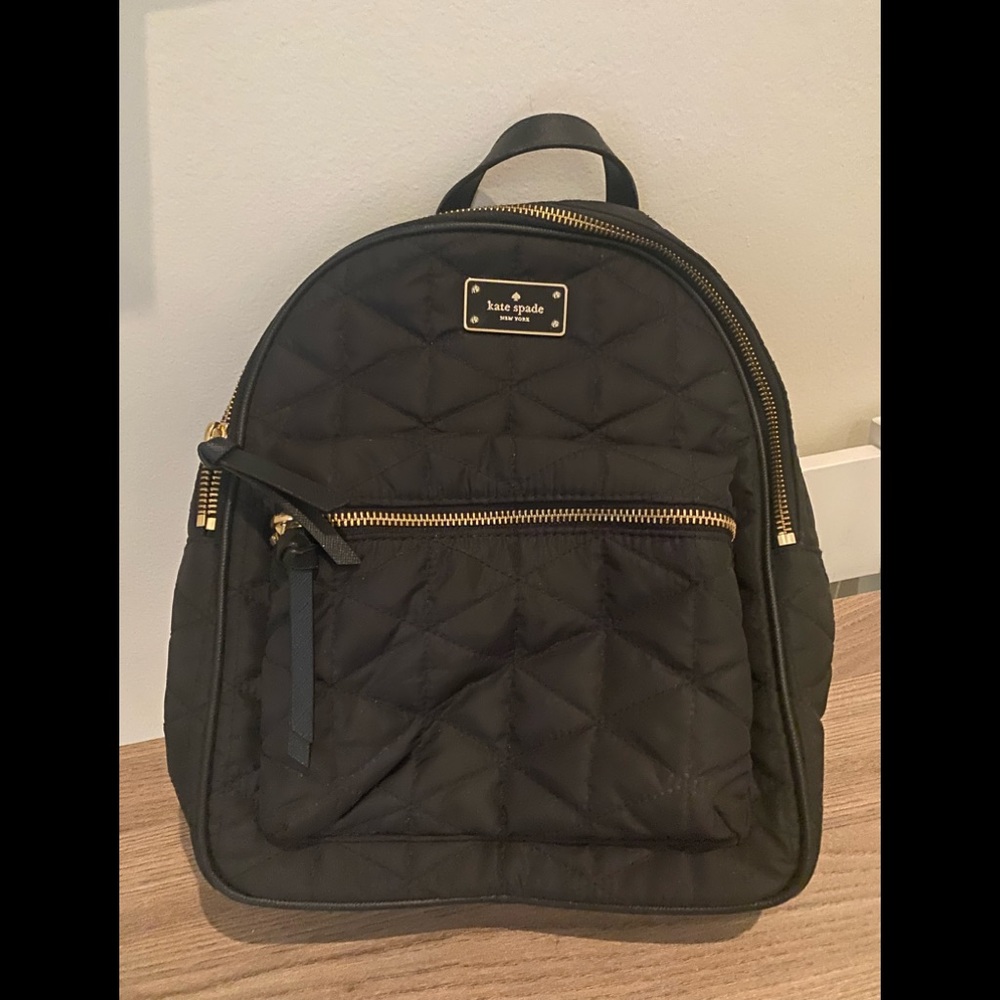 Kate Spade Mini Quilted Backpack - Black. Never worn! Perfect condition.